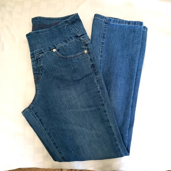 JAG Pull-On Wide Waist Band Straight Leg Jeans Size XS - Picture 1 of 7